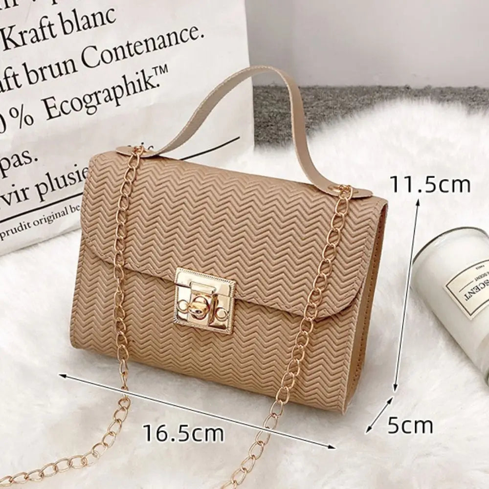 Bolso de hombro minimalista de piel sintética con cadena, bolso de mano de gran capacidad para axila, bolso de hombro individual, bolsos tipo tote, bolso bandolera para mujer