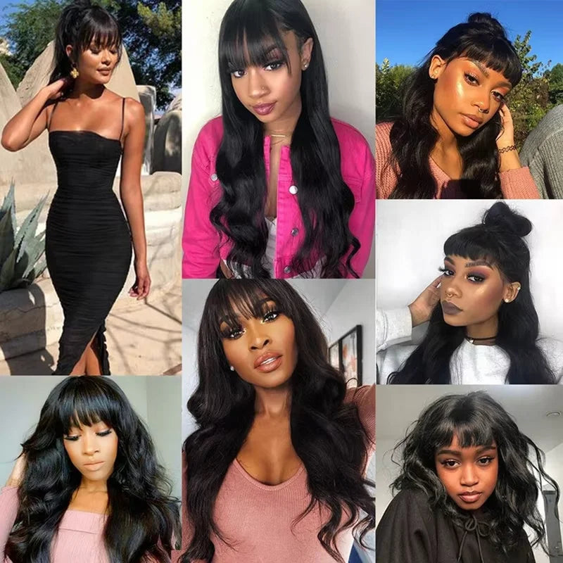 Body Wave Wig with Bangs