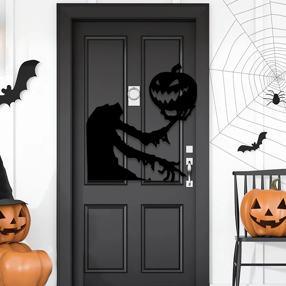 Halloween Decorations,Skeleton,Pumpkins,Halloween Horror Door Stickers,Ghost Festival,party Decor,felt Wall Stickers,Room Decor