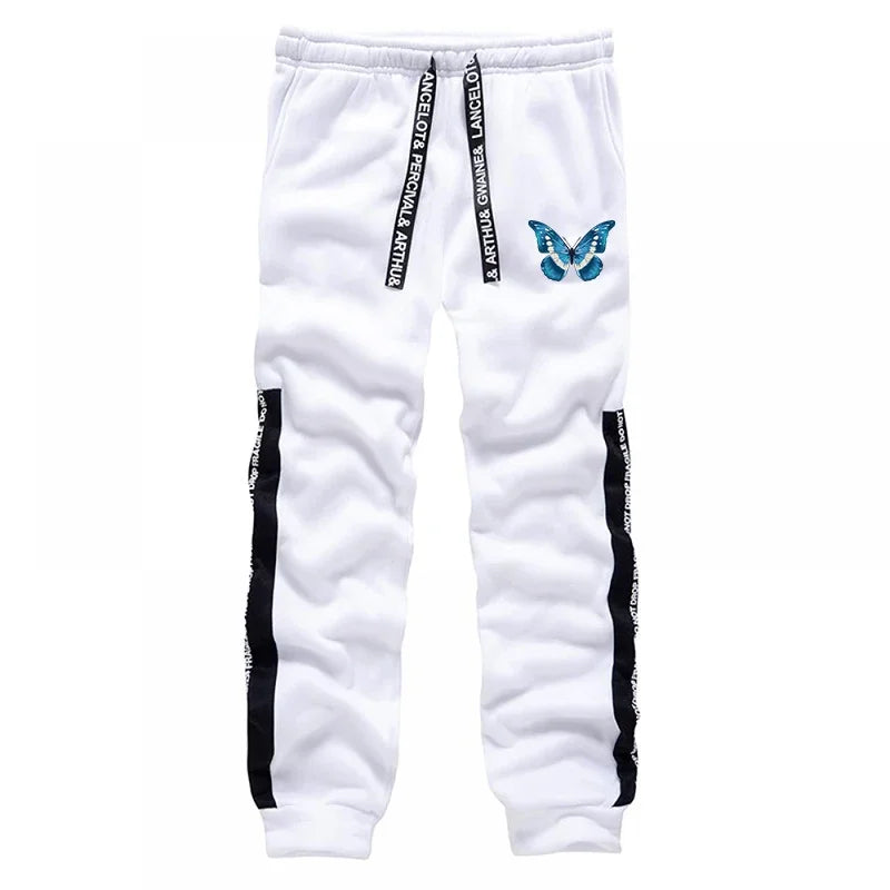 Mens Hoodies Fashion Print Casual Sweatshirt Sweatpants Daily Comfort Black White Men Clothing Hot Sales Office Home Tops Pants