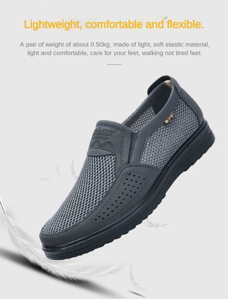 Zapatillas casuales de verano 2025 para hombre, de malla transpirable con suela gruesa, asequibles y con envío gratis