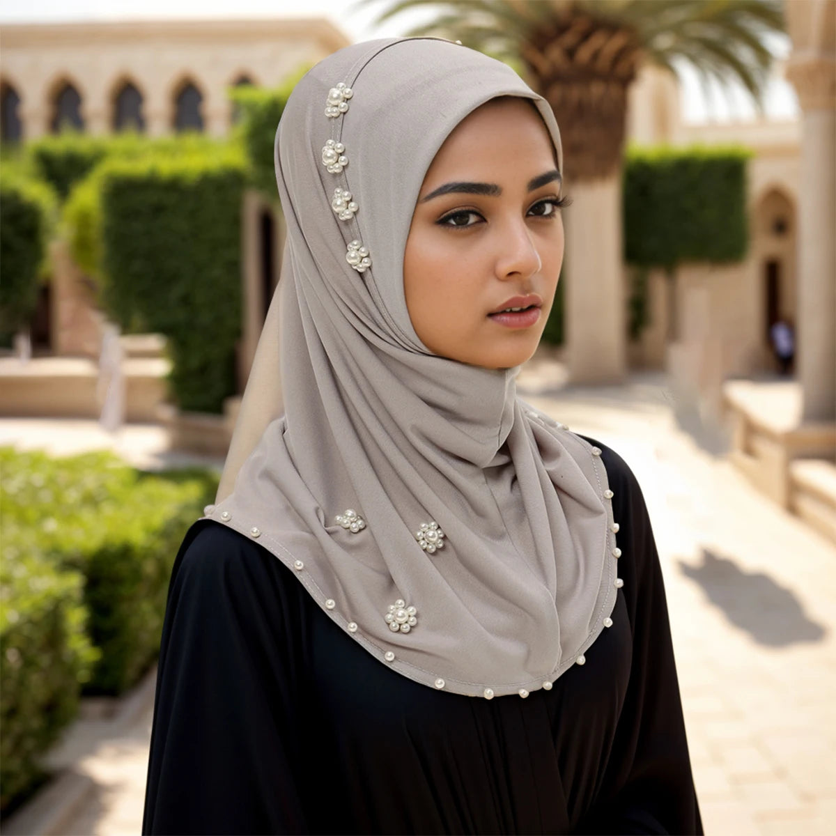 Gorro de Hiyab Instantáneo Modal Perla