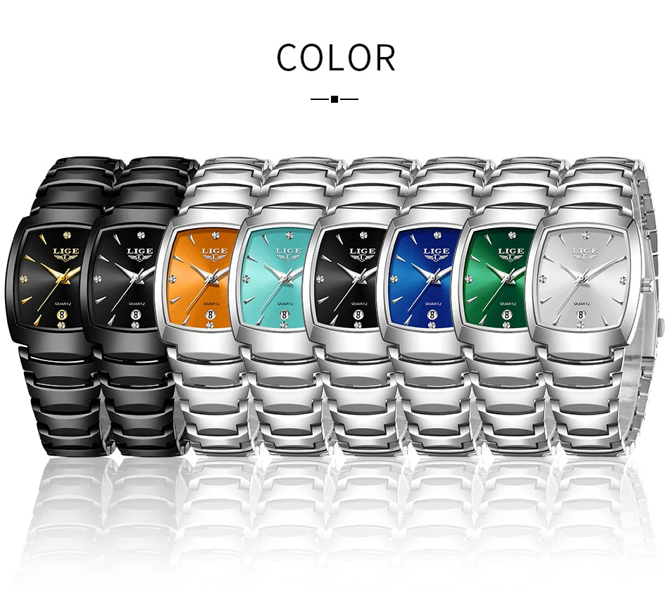 LIGE NEW Women Watches Business Luxury Ladies Fashion Quartz Watch Simple Stainless Steel Clock Watch for Women Relogio Feminino