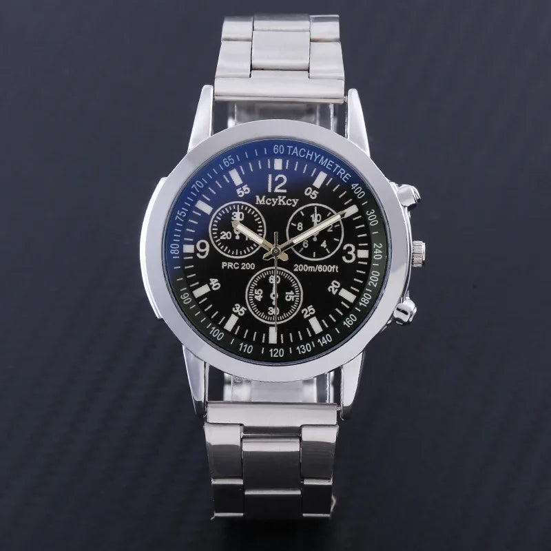Nuevo reloj de hombre, banda de lujo, reloj redondo, moda, Blu-ray, reloj romano para hombre, relojes para hombre, שעון ספורט, часы мужские наручные