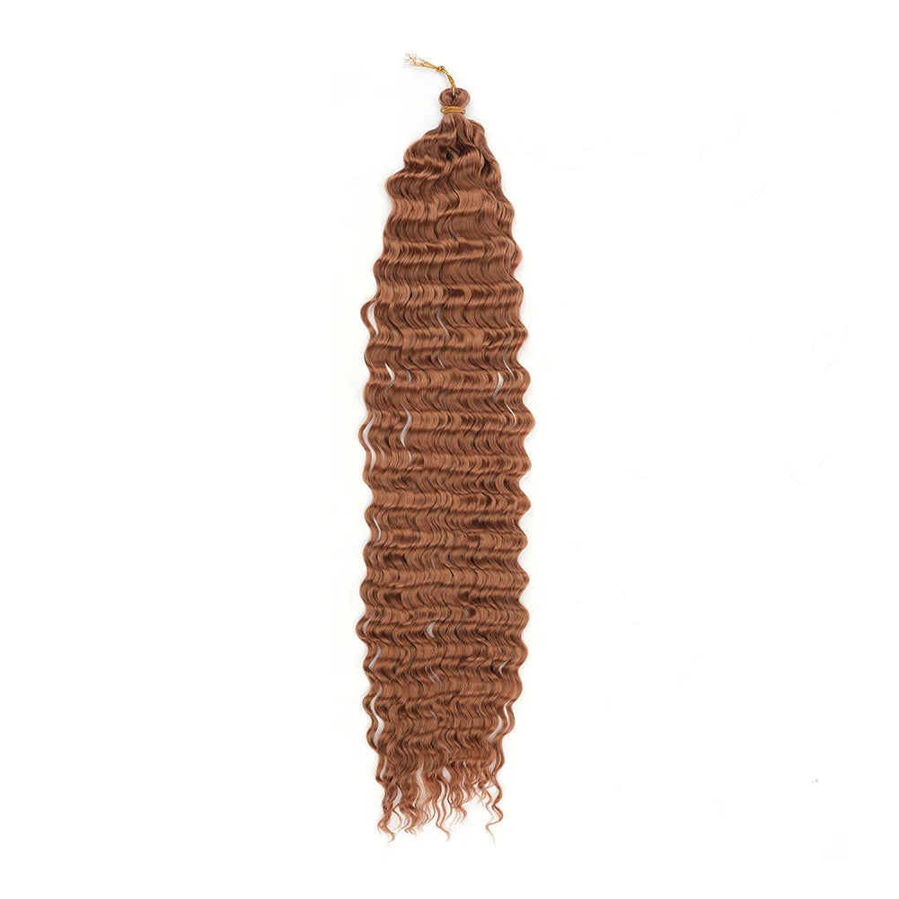 Ocean Wave Crochet Hair Long Deep Wave Curly 22 inch Braiding Hair Soft Synthetic Curly Crochet Hair For Women