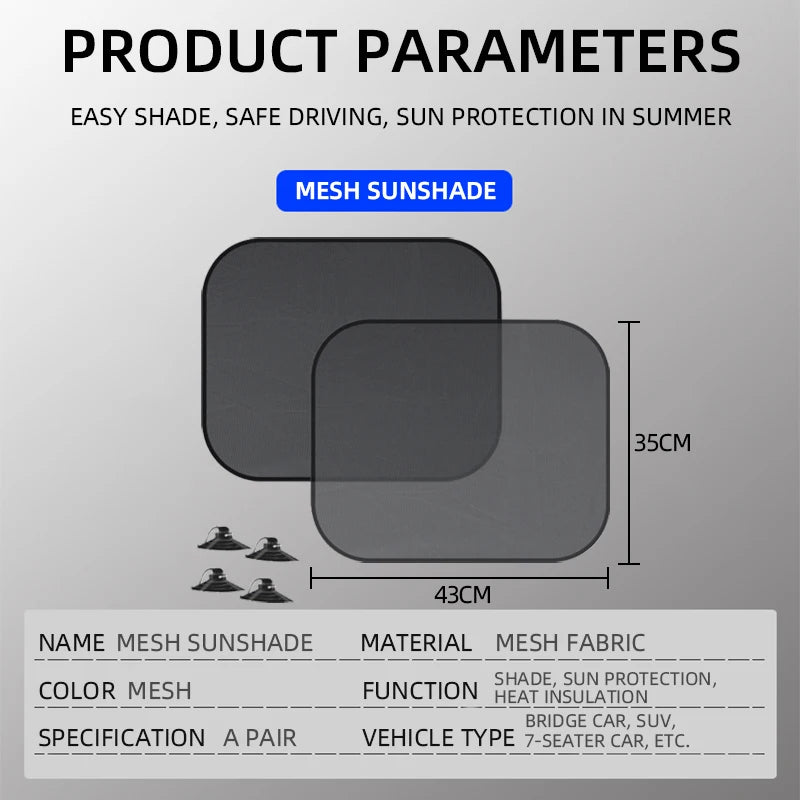 newCar Sun Shades Car Window Shades for Rear and Side Window Car Heat Shield Protect Baby Window Shade Wholesale Creative Design