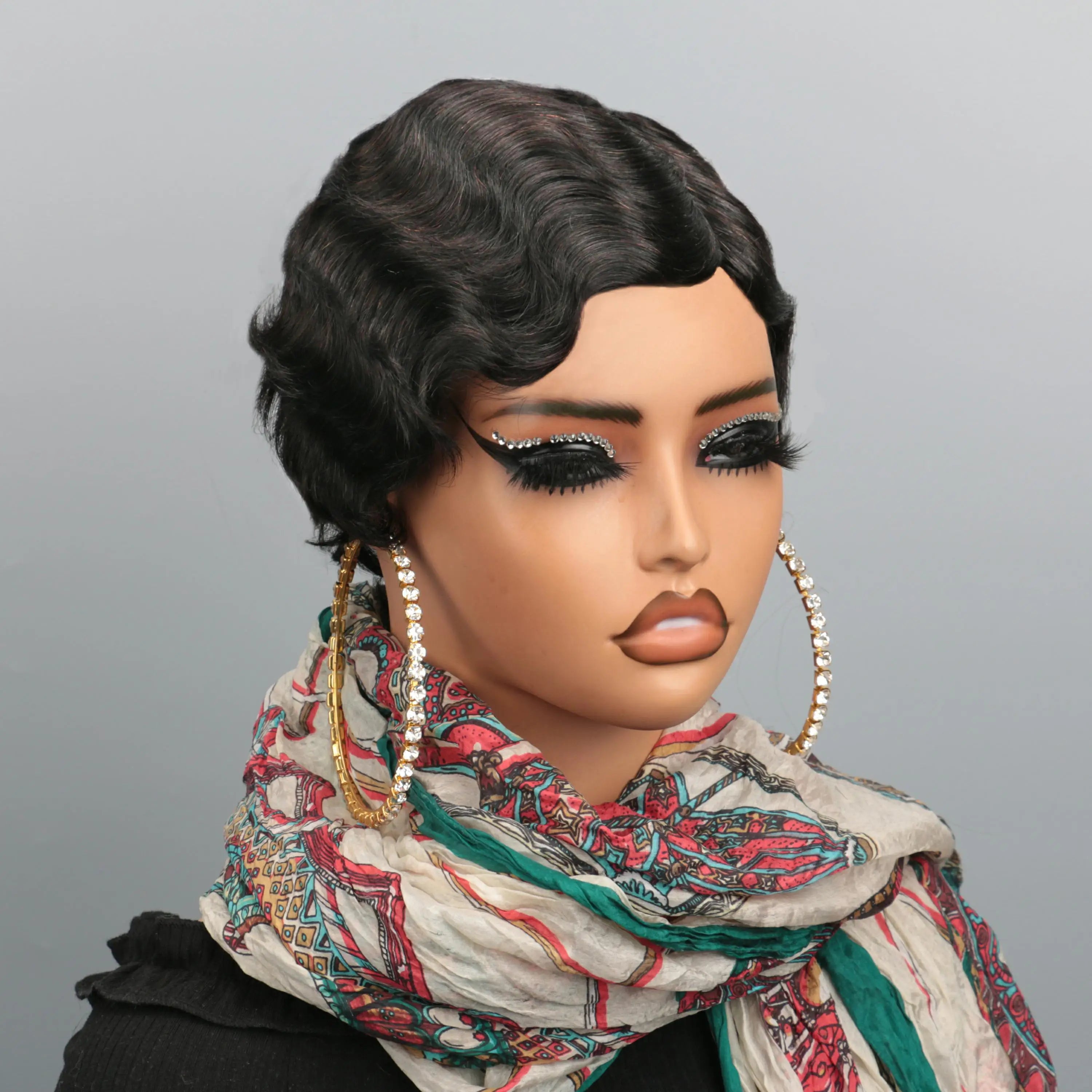 Finger Wave Pixie Wig