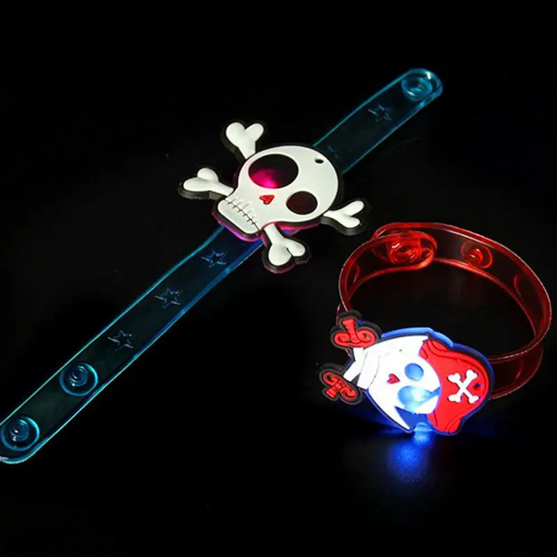 5/10/20PCS Glowing Pumpkin Ghost Bracelet Rings Kids Night Toys Halloween Party Favor Children Gifts Festival Carnival Giveaways