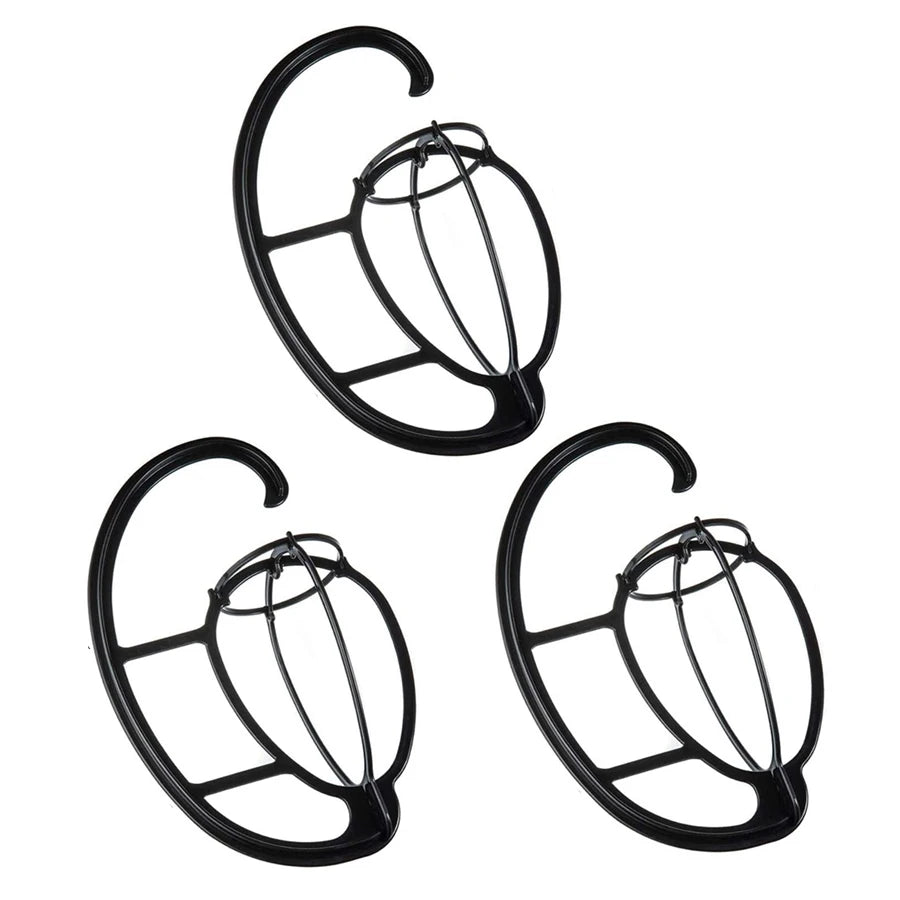 15 Inch Wig Hanger, Portable Hanging Wig Holder Stand, Collapsible Wig Display Hanger, Wig Rack for Multiple Wigs and Hats