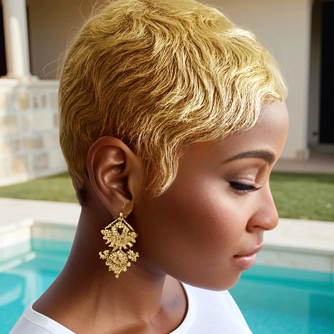 Pixie Wig with Bangs