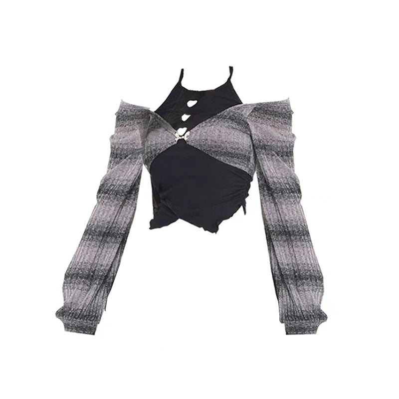 Spring Summer 2 Piece Skirt Set Women Y2k Crop Tops + Short Skirt Japanese Kawaii Fashion Suits Chic New in Elegant Dress