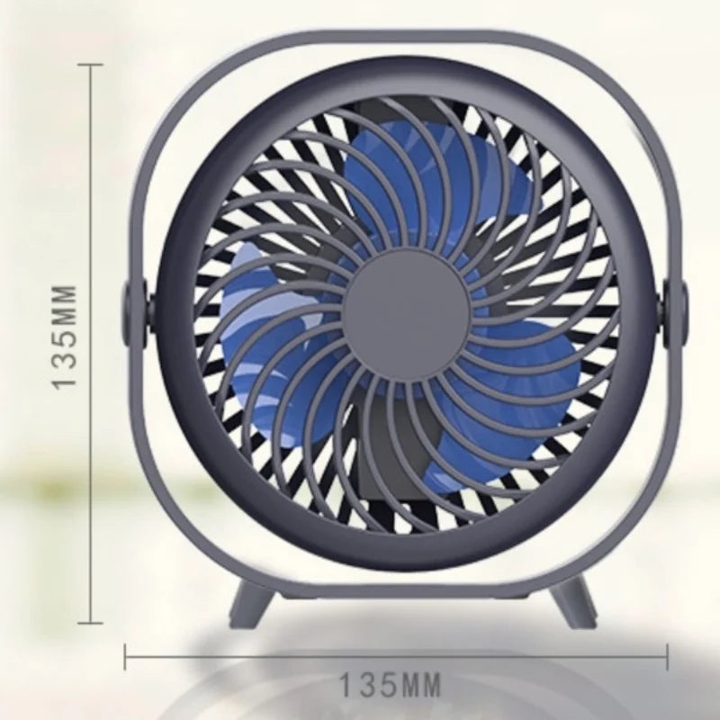 Mini Desk Fan with Lamp Rechargeable USB Portable Fan Cool Camping Gear Wall Mounted Small Electric Fans