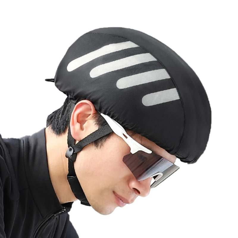 Cyclings Bicycles Helmets Rain Cover with Reflectives Strips Waterproofs Windproofs Bicycles Helmets Cover Cyclings Ride Gear