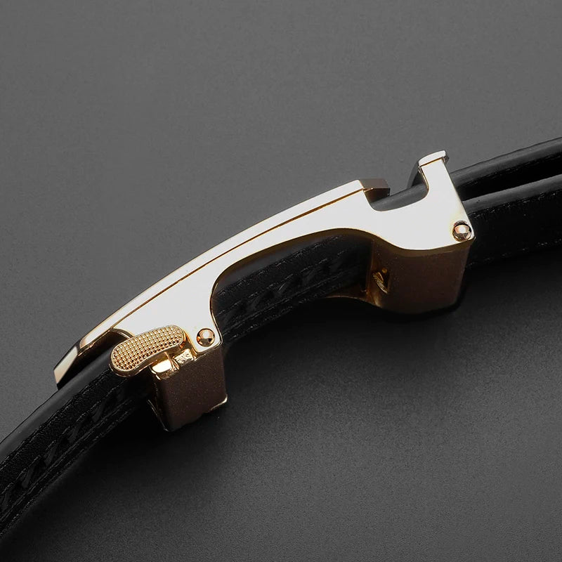 Men’s Automatic Buckle PU Leather Belt