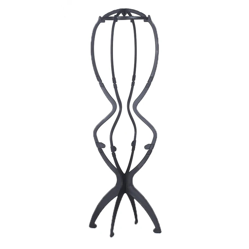 1 Soporte Plegable para Pelucas de 20 Pulgadas, Duradero, Portátil, para Viaje, para Exhibir Pelucas Largas, Herramienta de Peluquería para Mujer