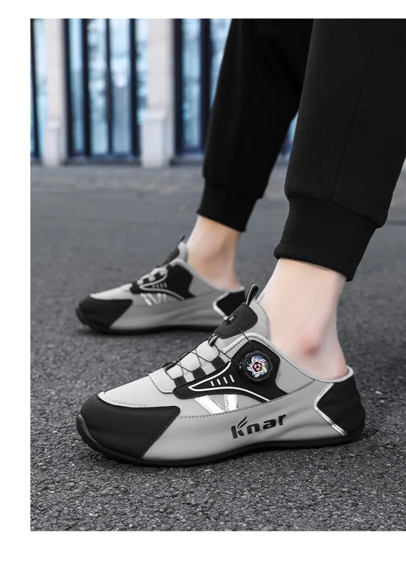 Zapatos de Hombre Moda Verano Suela Blanda Medias Pantuflas Casuales Versátiles Zapatos de Hombre de Moda Tendencia Zapatos Baotou para Exteriores
