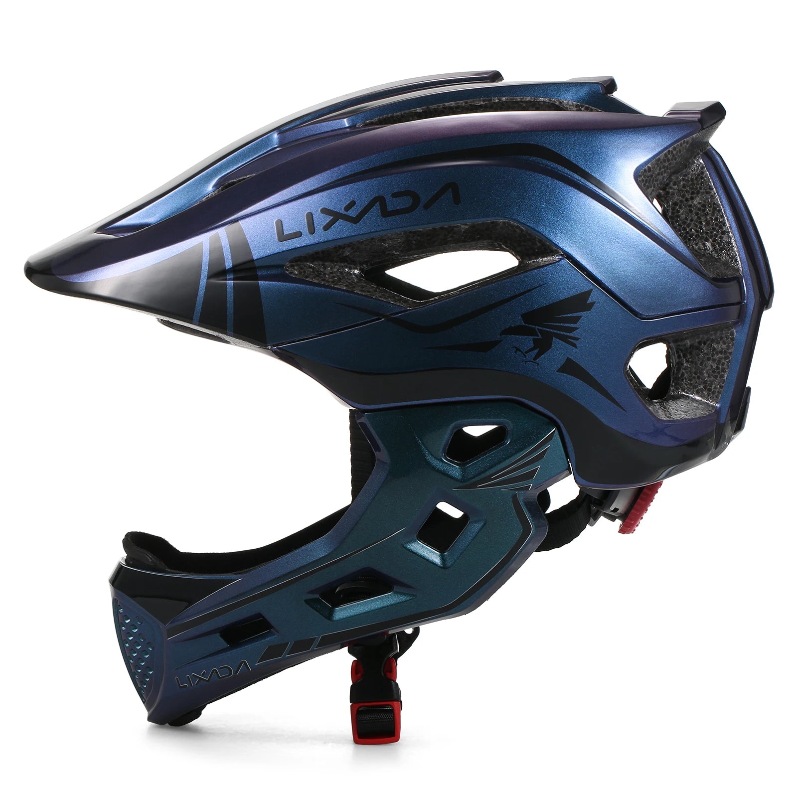 Kids Detachable Full Face Helmet Children Sports Safety Bike Helmet Protective Gear Cycling Skateboarding Roller Skating Scooter