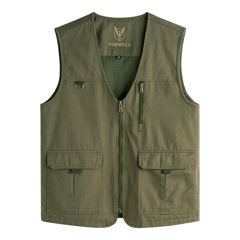 Summer Men's Lightweight Vests Outdoor Leisure Work Safari Fishing Travel Photo Hiking Waistcoats Mens Breathable Work Vests 8XL