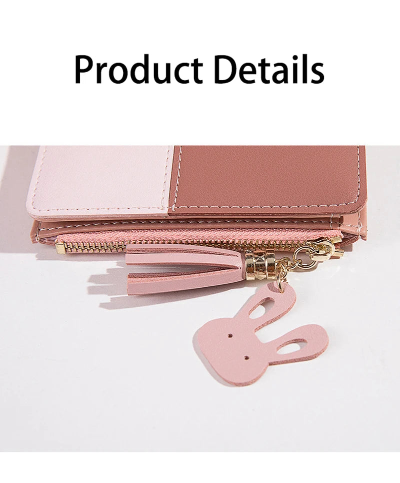 Cartera de mujer de marca de lujo hecha de piel sintética Tarjetero femenino Monederos portátiles para mujer Pequeños monederos con cremallera Regalo para niña