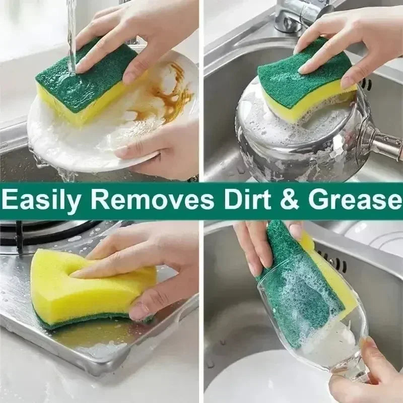 100/1 Uds Esponja Suave para Lavar Platos de Cocina Absorbente Limpia Olla Óxido Estropajo Kits de Eliminación Cepillo de Limpieza Doméstico Esponja
