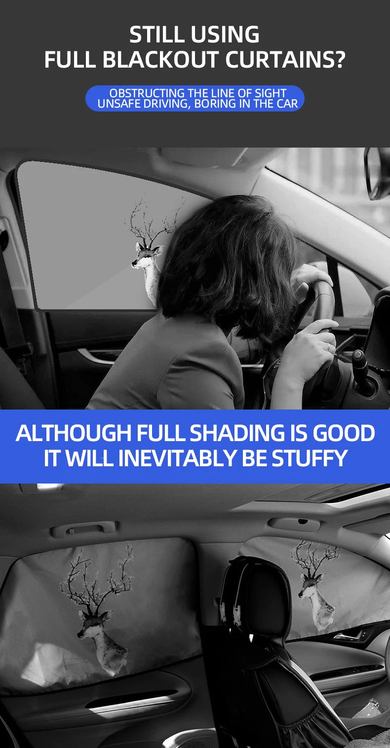 newCar Sun Shades Car Window Shades for Rear and Side Window Car Heat Shield Protect Baby Window Shade Wholesale Creative Design