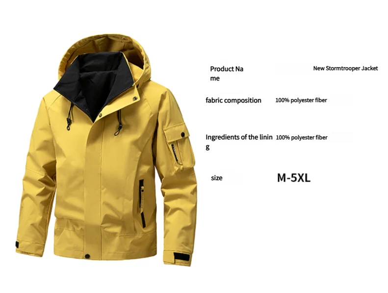 Men's three anti-punching jacket new jacket men's spring and fall fashion tide hooded workwear handsome casual versatile