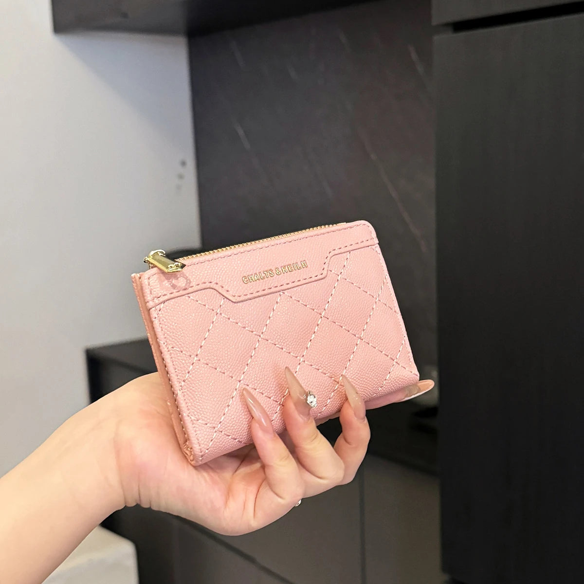 Carteras de diseño de lujo para mujer, tarjetero multifunción de piel sintética, cartera pequeña de mujer