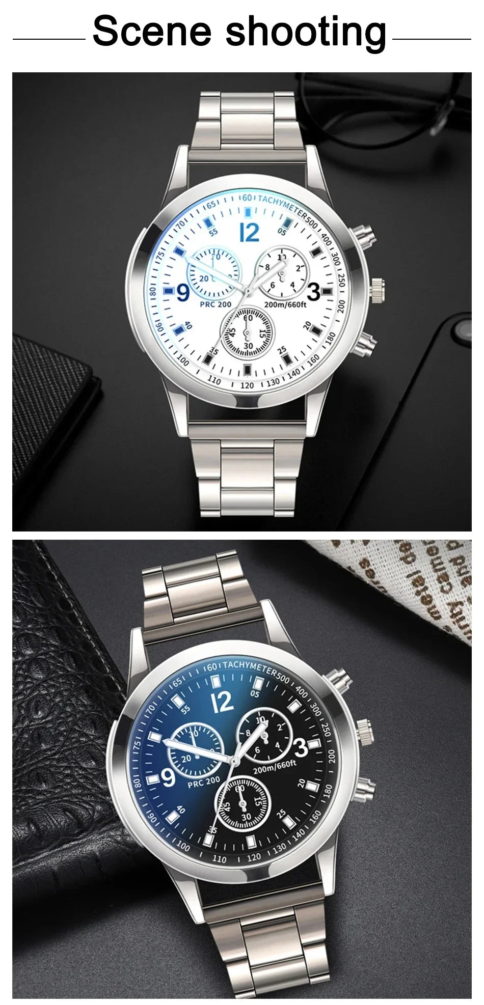 Nuevo reloj de hombre, banda de lujo, reloj redondo, moda, Blu-ray, reloj romano para hombre, relojes para hombre, שעון ספורט, часы мужские наручные