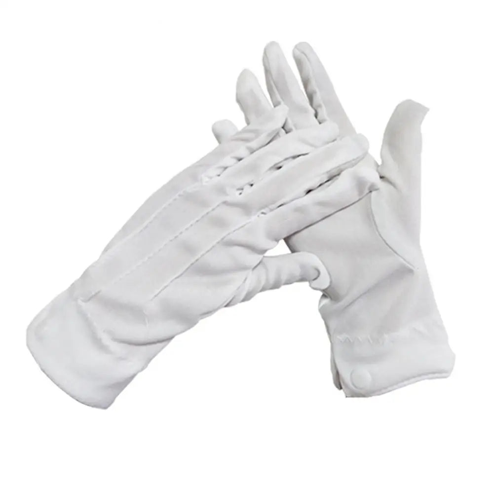 1 Pair Home Working Gloves Comfortable Garden Work Protective Gloves High Stretch Adult White Gloves White Cotton Gloves