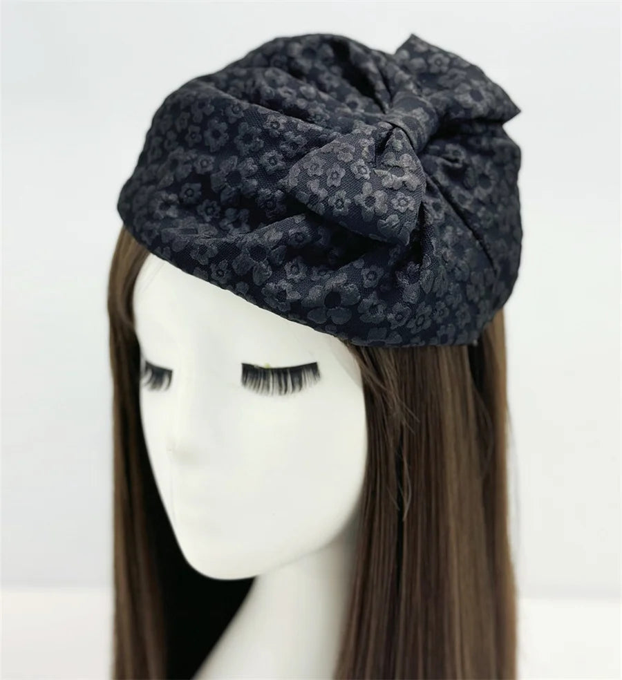 2025 Fashionable and Elegant Black Top Hat Hair Accessories Retro Women's Evening Headwear Bridal Headwear Headband Accessories