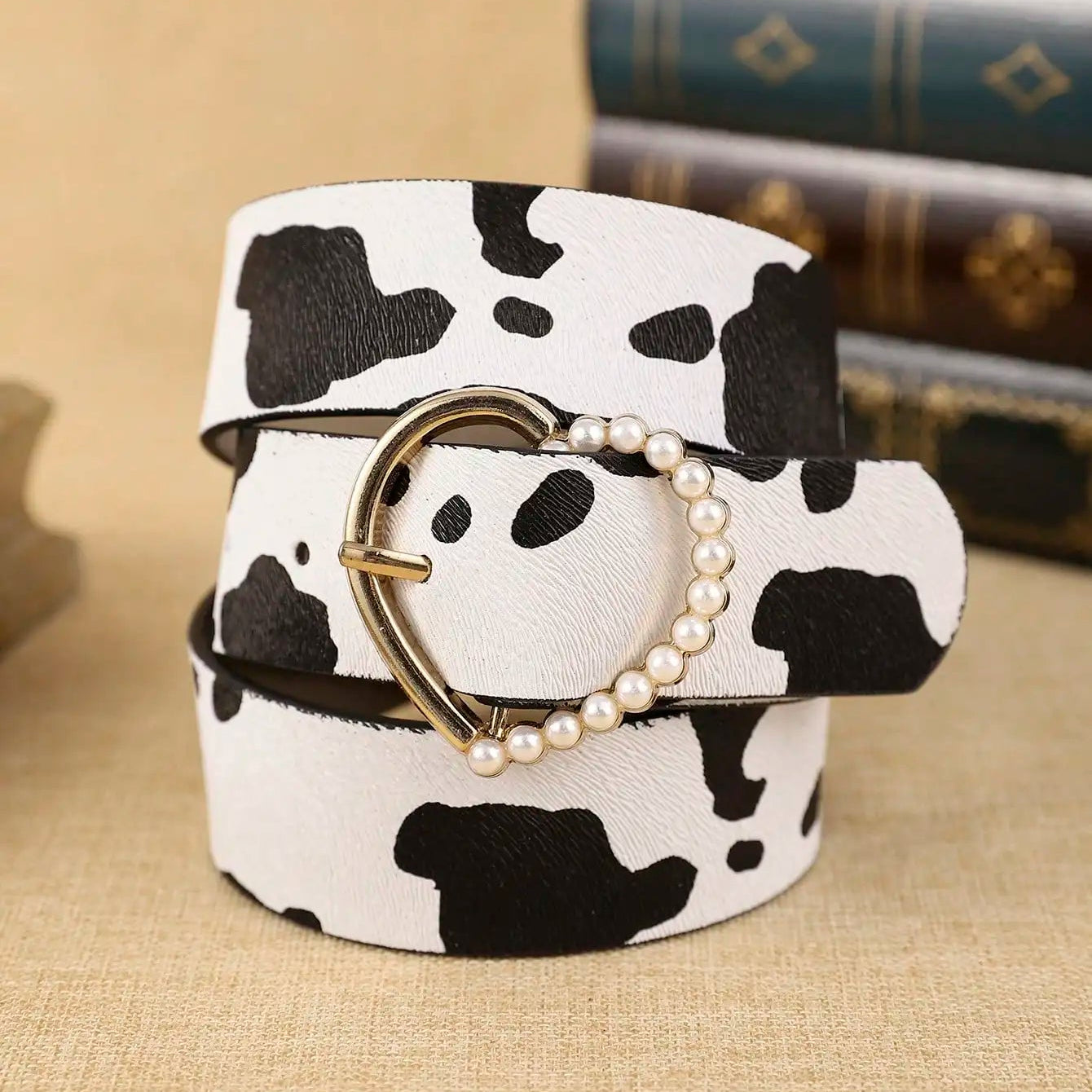 Cow Print Belt