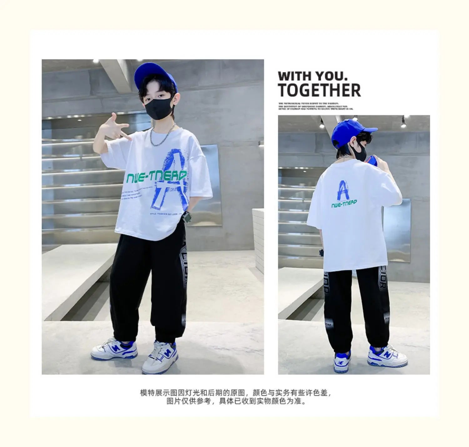 2025 summer Teenager Boys Clothes Casual Kids Tracksuit Child t shirt + Ankle-tied long pant 4 5 6 7 8 9 10 12 11 13 14 Year
