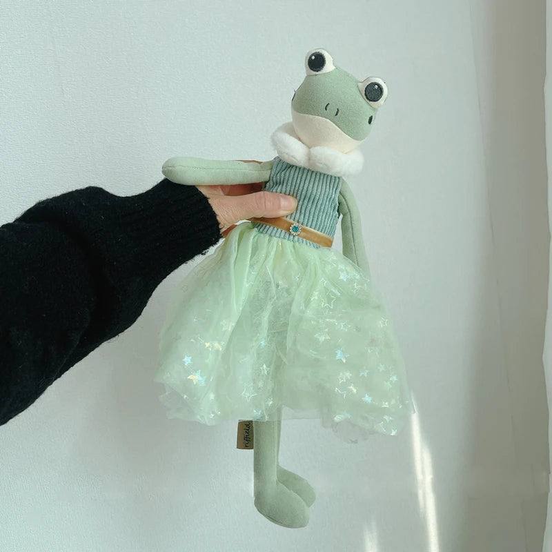 38cm Handmade Stuffed Animals Cute Unicorn Elephant Bunny Cat Sleeping Doll With Dress Baby Comfort Toys Children Gifts