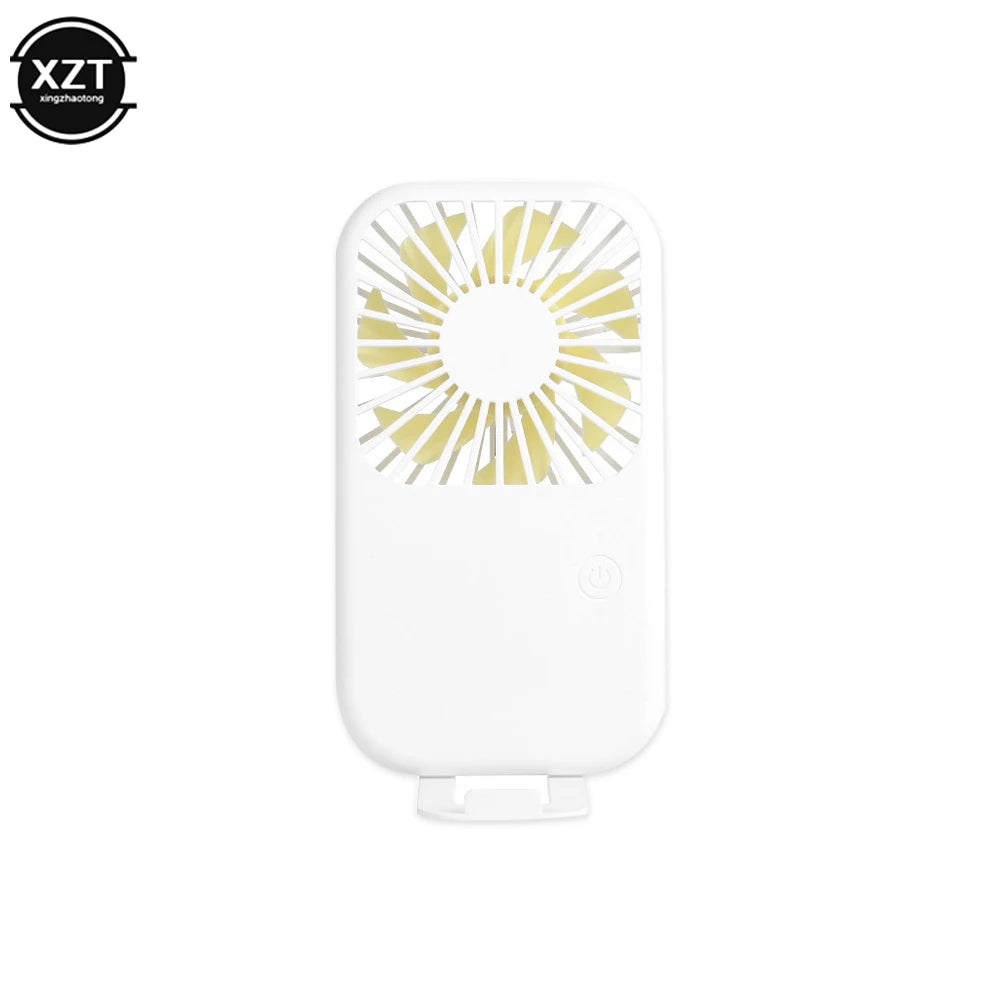 Handheld Usb Mini Fan Portable Pocket Fan Office Dormitory Desktop Fan Outdoor Travel Air Cooler Three-speed Wind Speed
