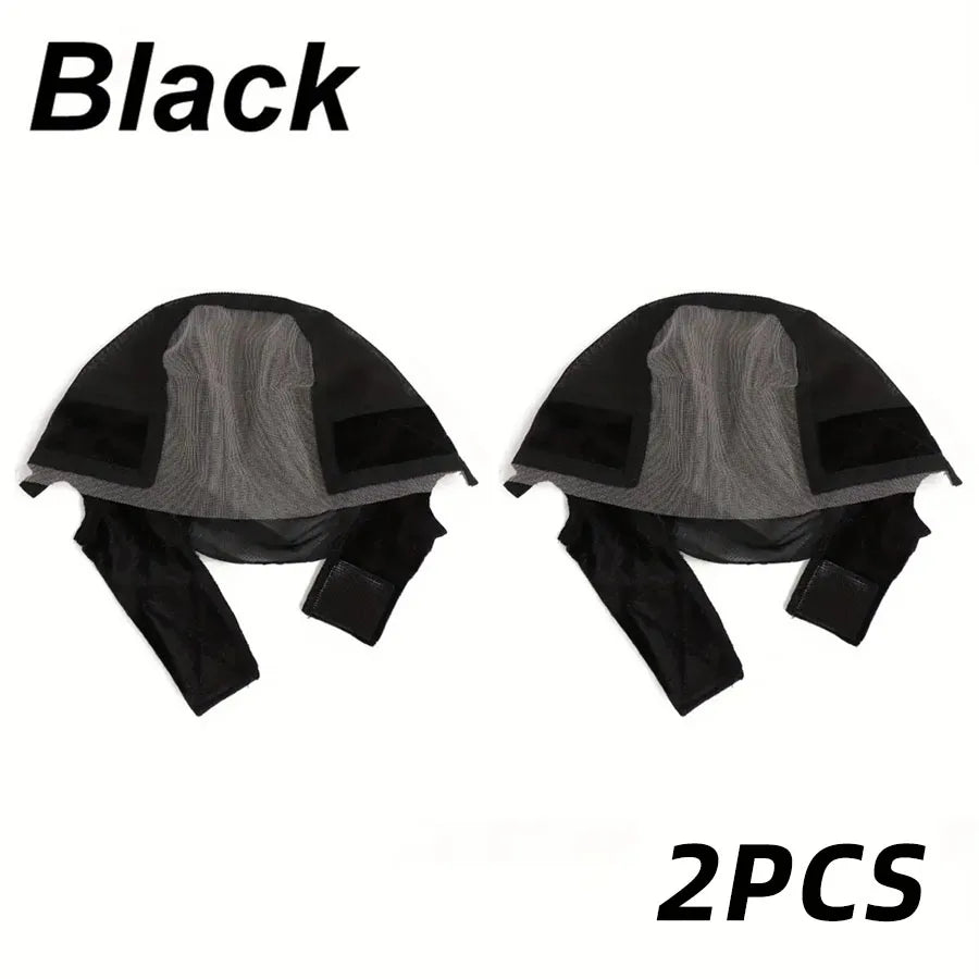 Gorro de peluca con diadema para mujer, gorro de peluca de encaje HD para hacer pelucas, gorros de peluca en forma de U con agarre de terciopelo ajustable para usar peluca, redecilla color nude