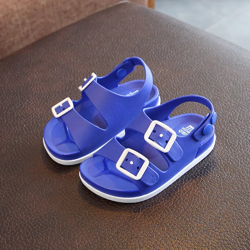 Sandalias para niños y niñas, zapatos de playa suaves y ligeros con puntera cerrada, sandalias de verano para bebés y niños pequeños para exteriores