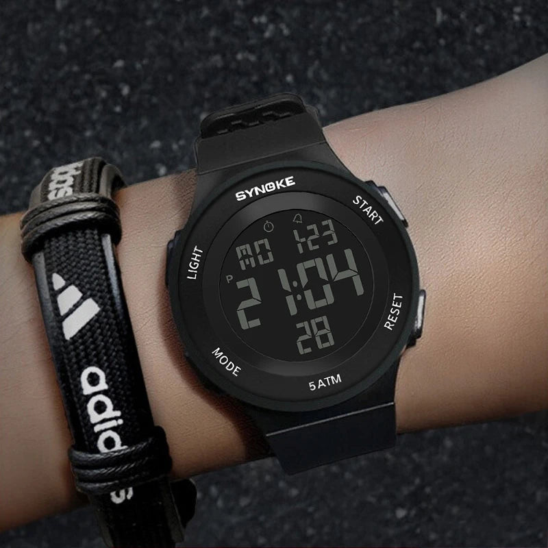 SYNOKE Women's Watch Digital Women Dress 50M Waterproof Stopwatch Sports Luminous Multifunction LED Electronic Wrist Watch Lady