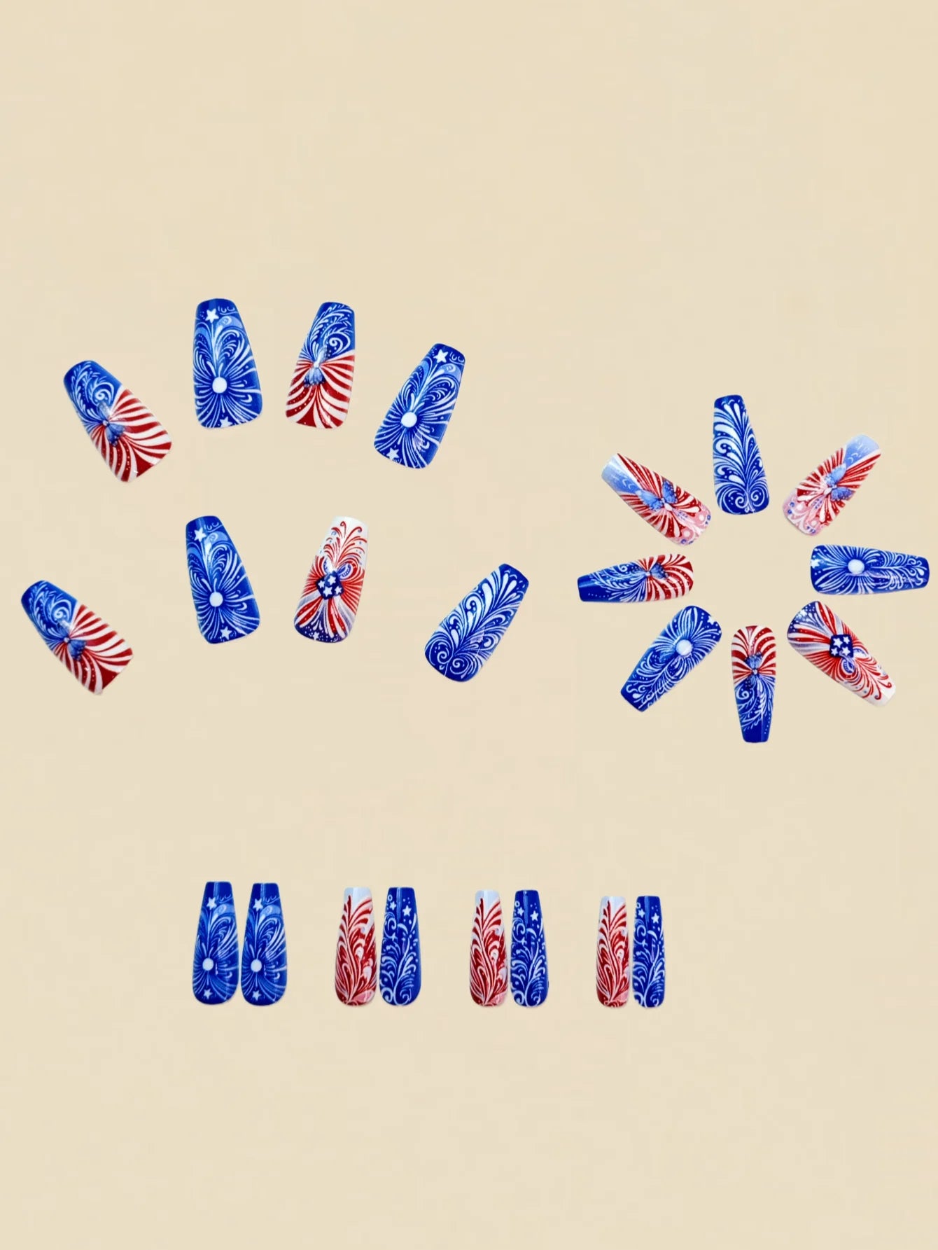 Blue Star Ballet Press-On Nails