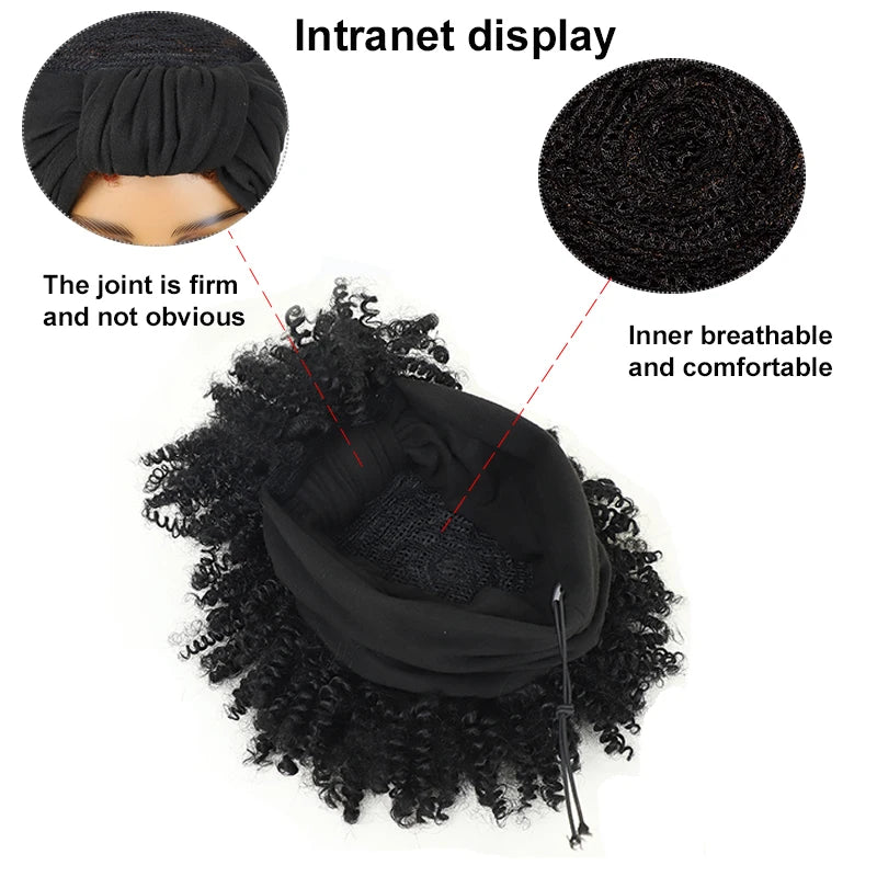 Afro Curly Headband Wig