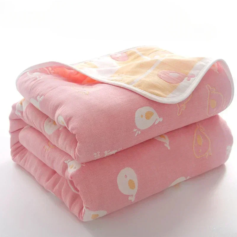 High Quality Cotton Sheet Six Layer Gauze Towel Quilt Summer Cool Blanket Children's Baby Blanket Adult Blanket Bedding