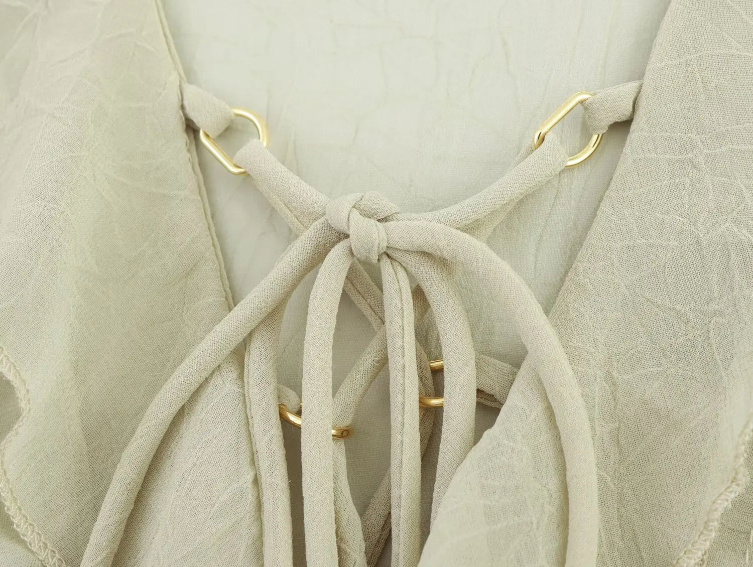 New Women's Clothing European and American Style Fashion Design Layered Decoration Translucent Shirt