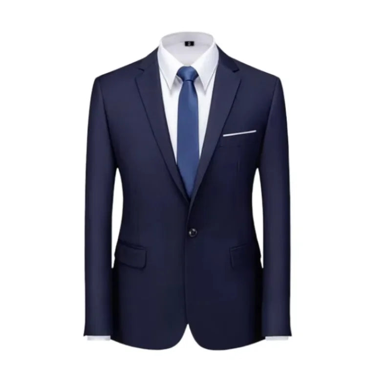 Men's casual suit jacket, business single-row, form-fitting, elastic, fashionable and versatile single suit, customi