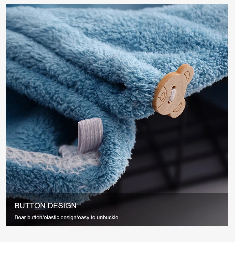 Dry Hair Cap Bath Cap with Water Absorption Fast Dry Hair Towel Being Soft without Falling Hair Super Strong Water Absorption