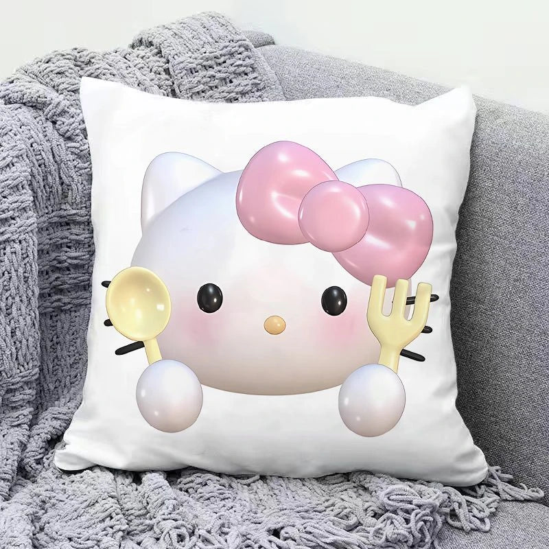 Hello Kitty Pillow Cute Cartoon Girl Heart Cushion Living Room Sofa Office Lunch Break Pillow