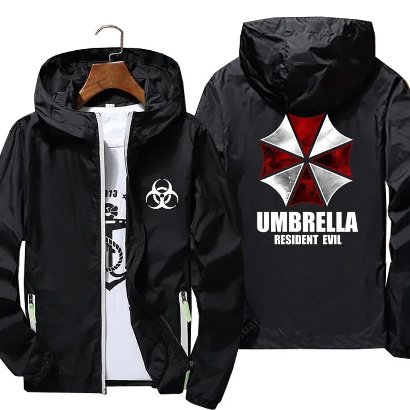 Men's movie umbrella, reflective thin jacket, sunscreen, skin, hooded windbreaker, pilot sports jacket, beach, bicycle, pilot, l