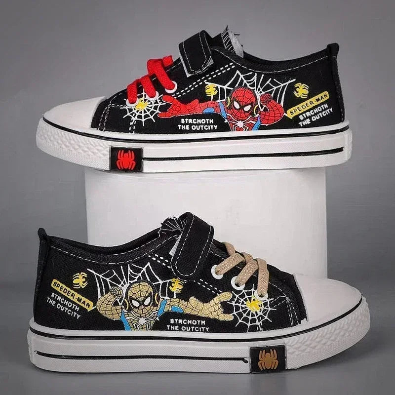 Disney Spiderman Children Canvas Shoes Girls Running Sneakers Spring Fashion Teenager Kid