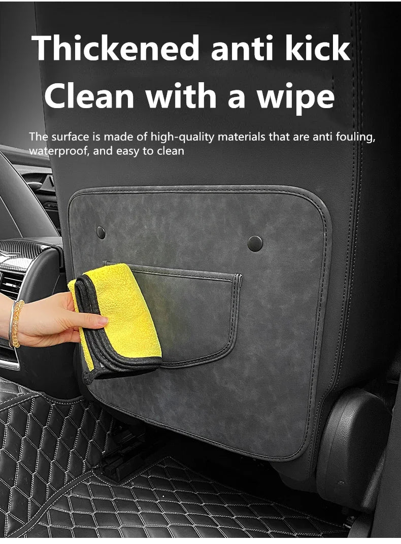 Car New Seat Back Logo Anti Kick Mat Accessories Autos Accesorios Rear Anti-kick Grinding Pads Car Accessories Interior