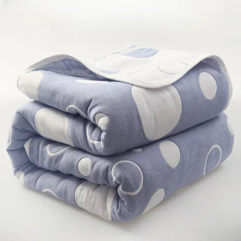 High Quality Cotton Sheet Six Layer Gauze Towel Quilt Summer Cool Blanket Children's Baby Blanket Adult Blanket Bedding