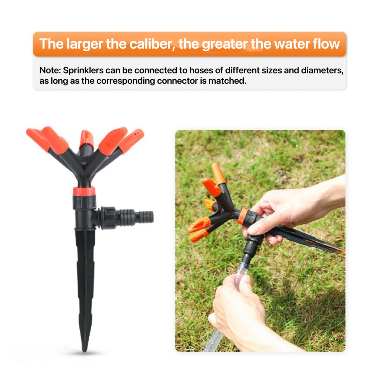 Garden  Rotary  Water Sprinkler Agriculture Watering 360 Degrees Automatic Sprinkler Irrigation  lawn sprinkler  1 Pc