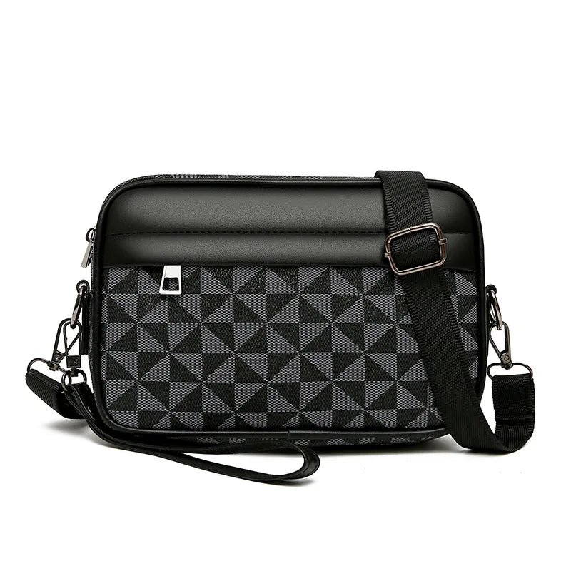 Men’s PU Leather Waist Pack – Business Crossbody & Travel Shoulder Bag